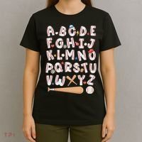 Alphabet Baseball Abcs Letters Teacher T-Shirt thumb 4