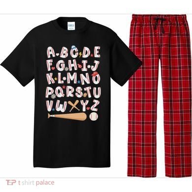 Alphabet Baseball Abcs Letters Teacher Pajama Set