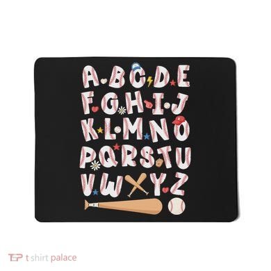 Alphabet Baseball Abcs Letters Teacher Mousepad