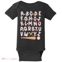 Alphabet Baseball Abcs Letters Teacher Baby Bodysuit thumb 0
