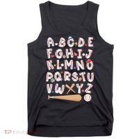 Alphabet Baseball Abcs Letters Teacher Tank Top thumb 0