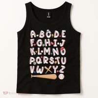 Alphabet Baseball Abcs Letters Teacher Tank Top thumb 2