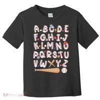 Alphabet Baseball Abcs Letters Teacher Toddler T-Shirt thumb 0