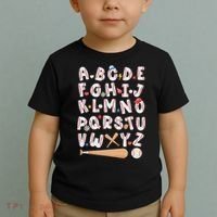 Alphabet Baseball Abcs Letters Teacher Toddler T-Shirt thumb 2