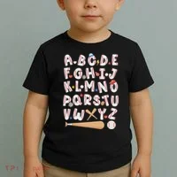 Alphabet Baseball Abcs Letters Teacher Toddler T-Shirt thumb 2