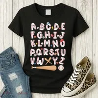 Alphabet Baseball Abcs Letters Teacher Women's T-Shirt thumb 3