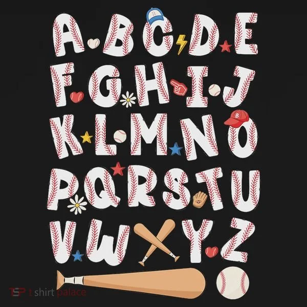 Alphabet Baseball Abcs Letters Teacher Women's T-Shirt