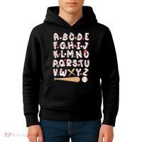 Alphabet Baseball Abcs Letters Teacher Kids Hoodie thumb 4