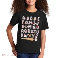 Alphabet Baseball Abcs Letters Teacher Kids T-Shirt thumb 2
