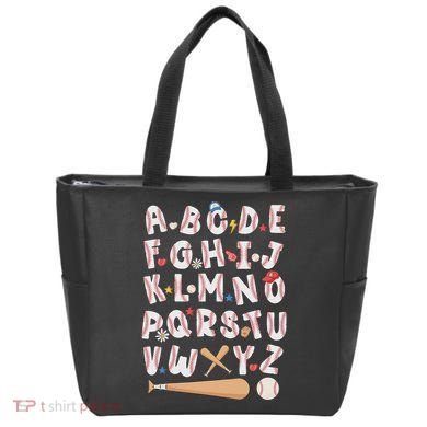 Alphabet Baseball Abcs Letters Teacher Tote Bag