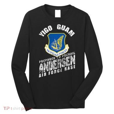 Andersen Base Alumni Veteran Guam 36th Wing Usaf Long Sleeve Shirt