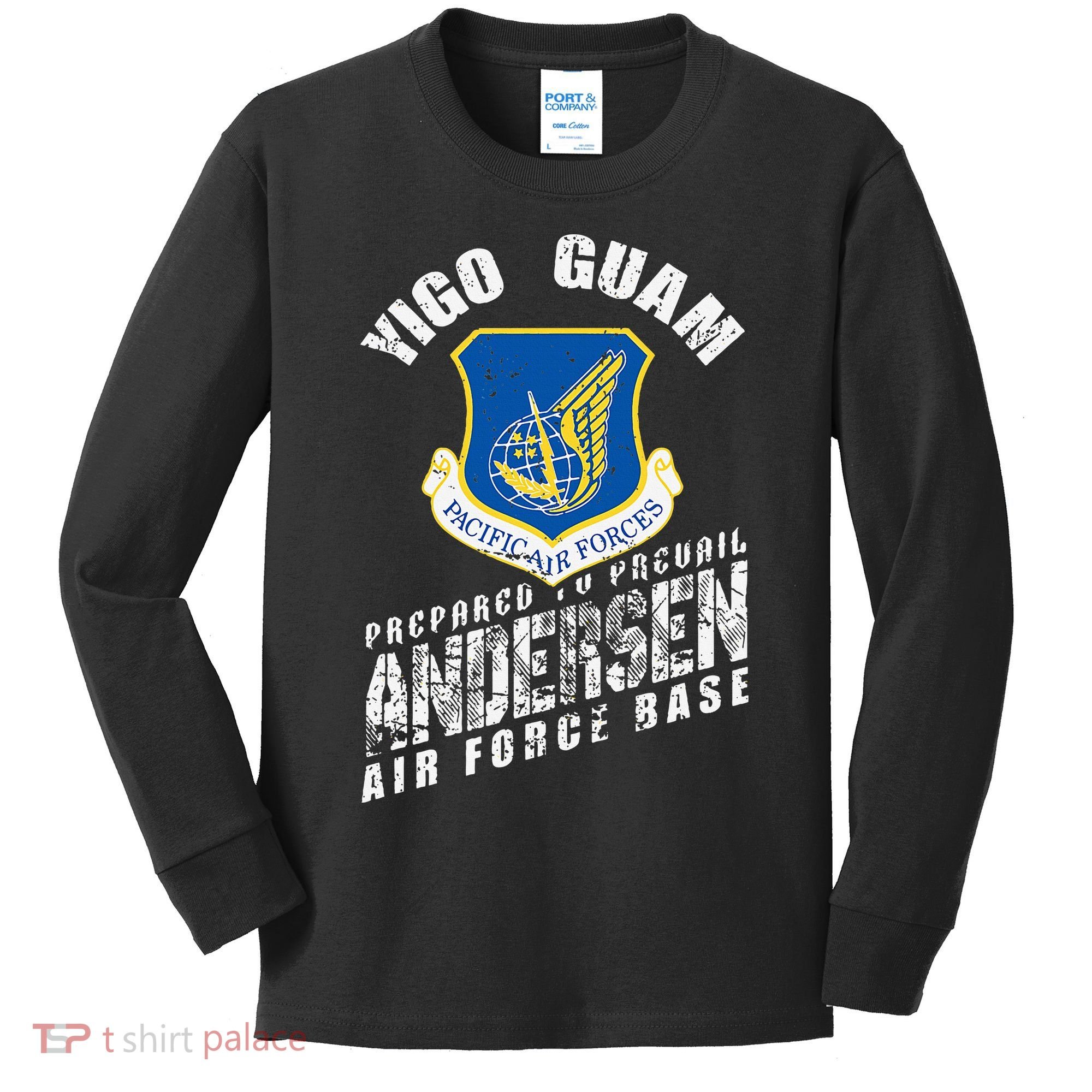 Andersen Base Alumni Veteran Guam 36th Wing Usaf Kids Long Sleeve Shirt