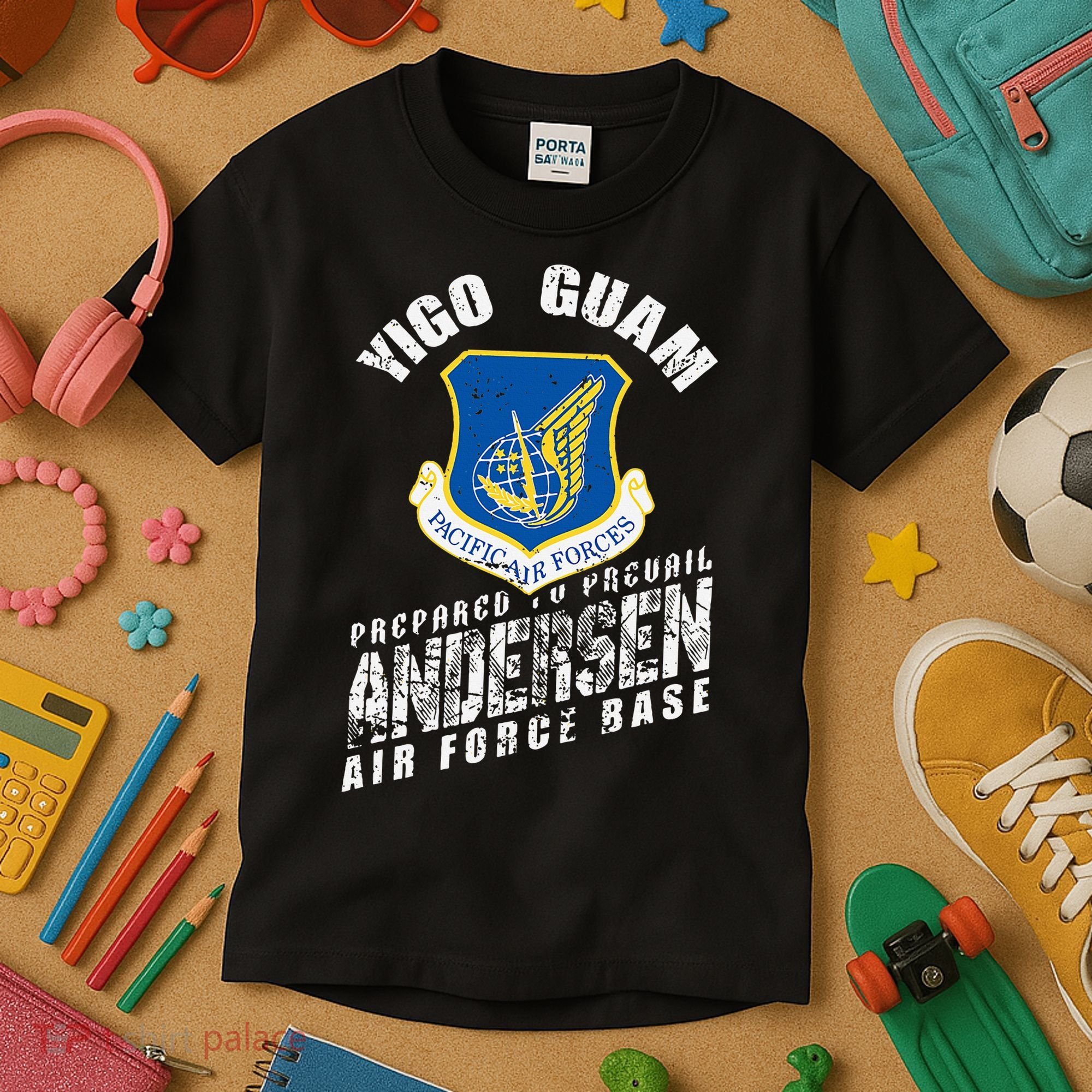 Andersen Base Alumni Veteran Guam 36th Wing Usaf Kids T-Shirt