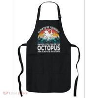 Always Be An Octopus Lover Funny Octopus Quote Retro Apron thumb 0