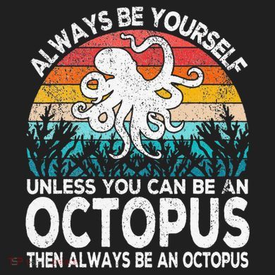 Always Be An Octopus Lover Funny Octopus Quote Retro Women's Dry Zone Grid Polo