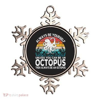 Always Be An Octopus Lover Funny Octopus Quote Retro Ornament