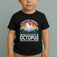 Always Be An Octopus Lover Funny Octopus Quote Retro Toddler T-Shirt thumb 2