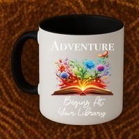 Adventure Begins At Your Library Summer Reading 2024 Flowers Cool Gift Coffee Mug thumb 2
