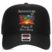 Adventure Begins At Your Library Summer Reading 2024 Flowers Cool Gift Hat thumb 0