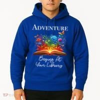 Adventure Begins At Your Library Summer Reading 2024 Flowers Cool Gift Hoodie thumb 2