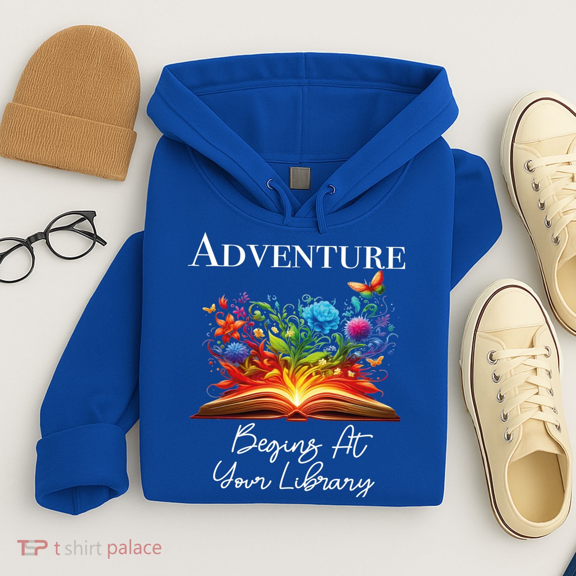 Adventure Begins At Your Library Summer Reading 2024 Flowers Cool Gift Hoodie