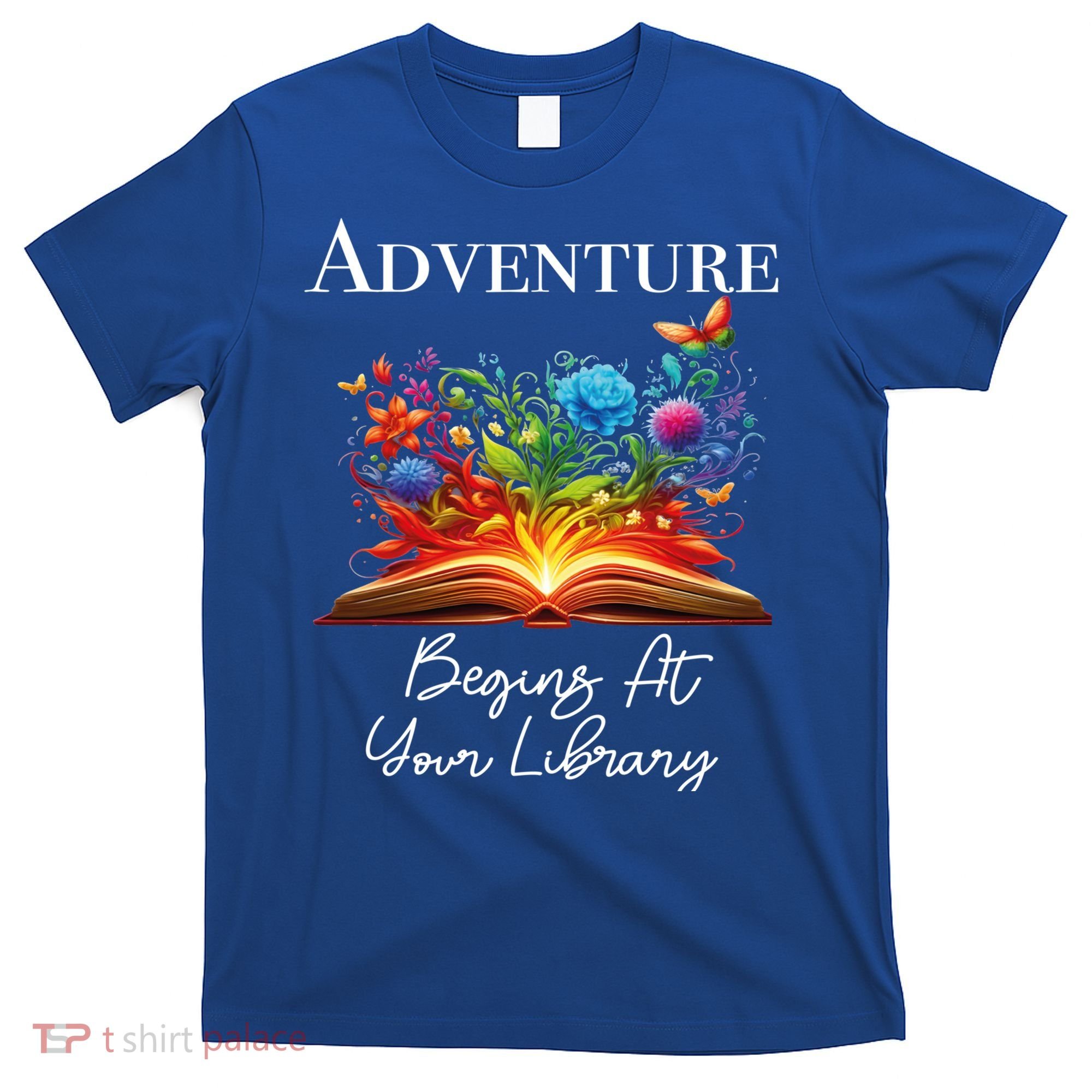 Adventure Begins At Your Library Summer Reading 2024 Flowers Cool Gift T-Shirt