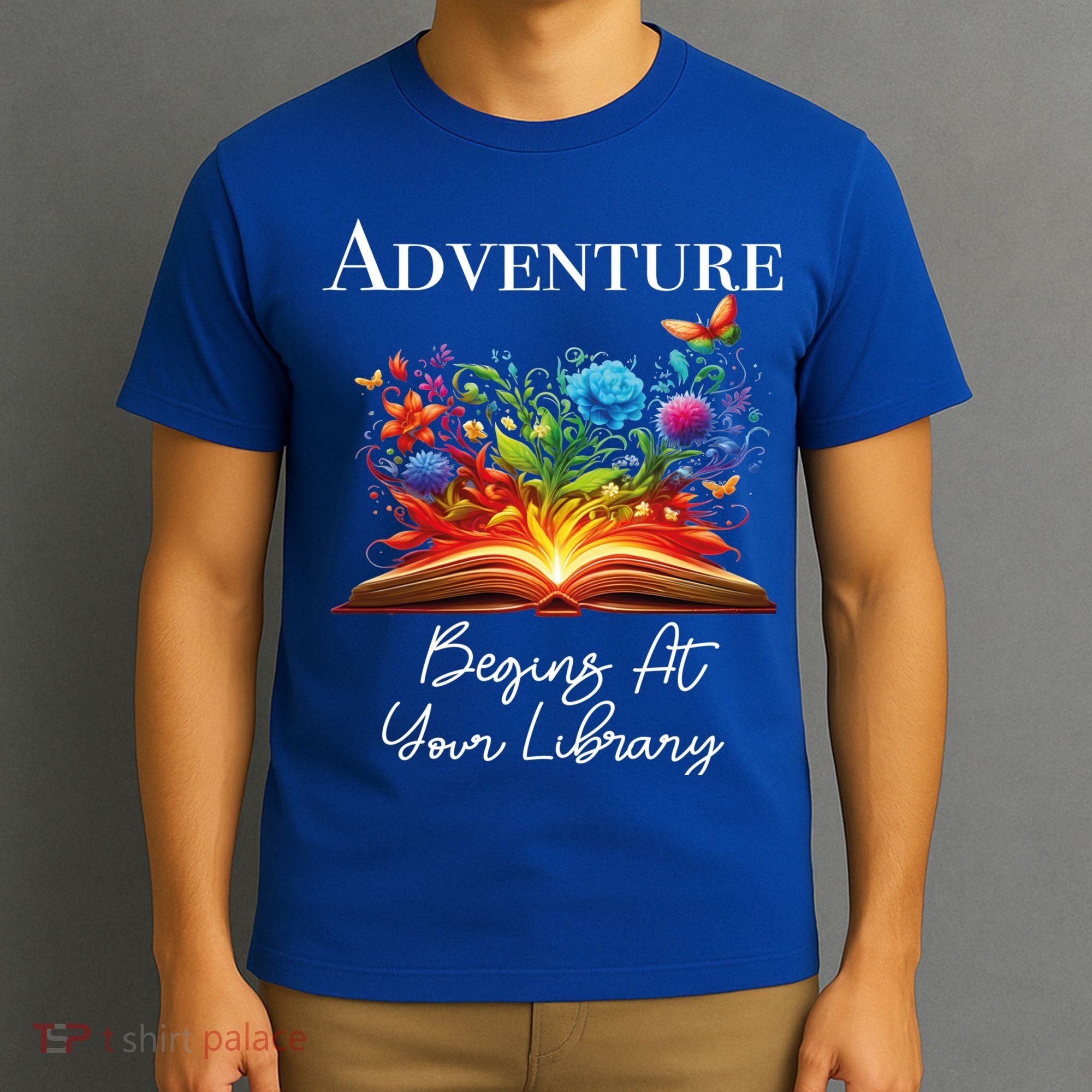 Adventure Begins At Your Library Summer Reading 2024 Flowers Cool Gift T-Shirt