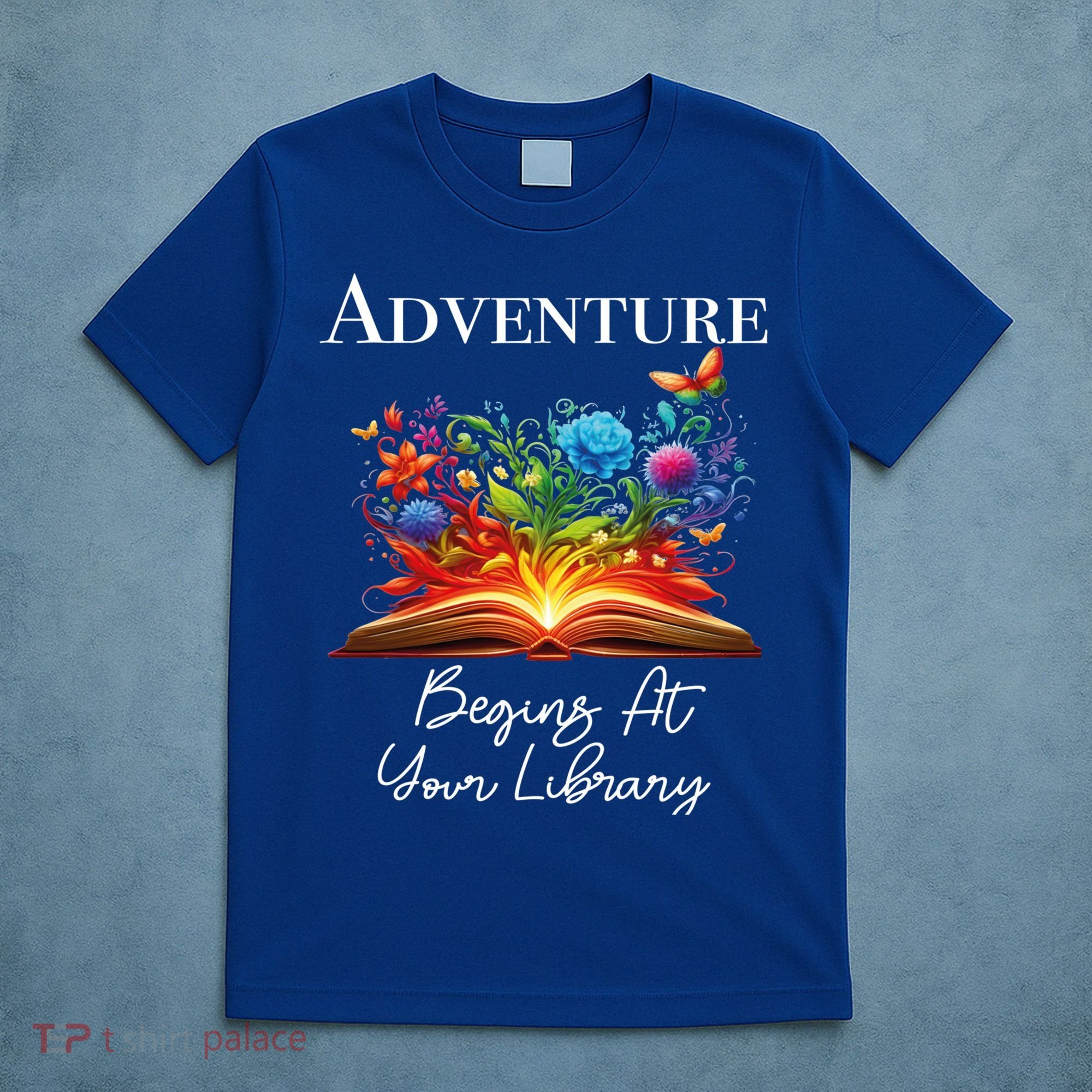 Adventure Begins At Your Library Summer Reading 2024 Flowers Cool Gift T-Shirt