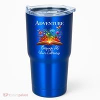 Adventure Begins At Your Library Summer Reading 2024 Flowers Cool Gift Tumbler thumb 0