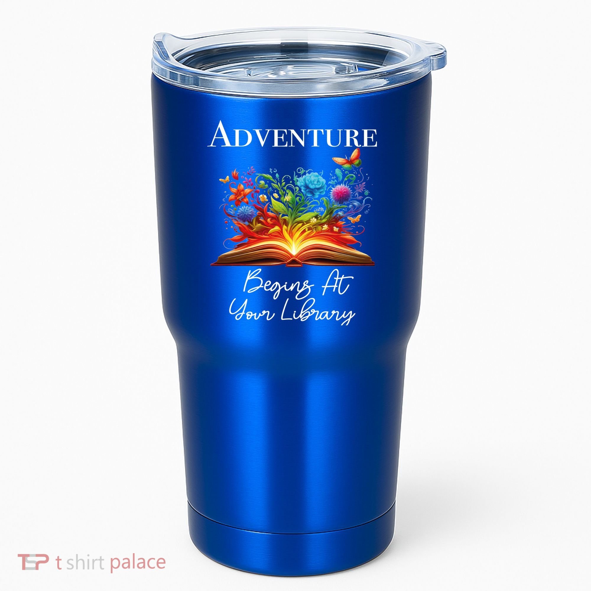 Adventure Begins At Your Library Summer Reading 2024 Flowers Cool Gift Tumbler