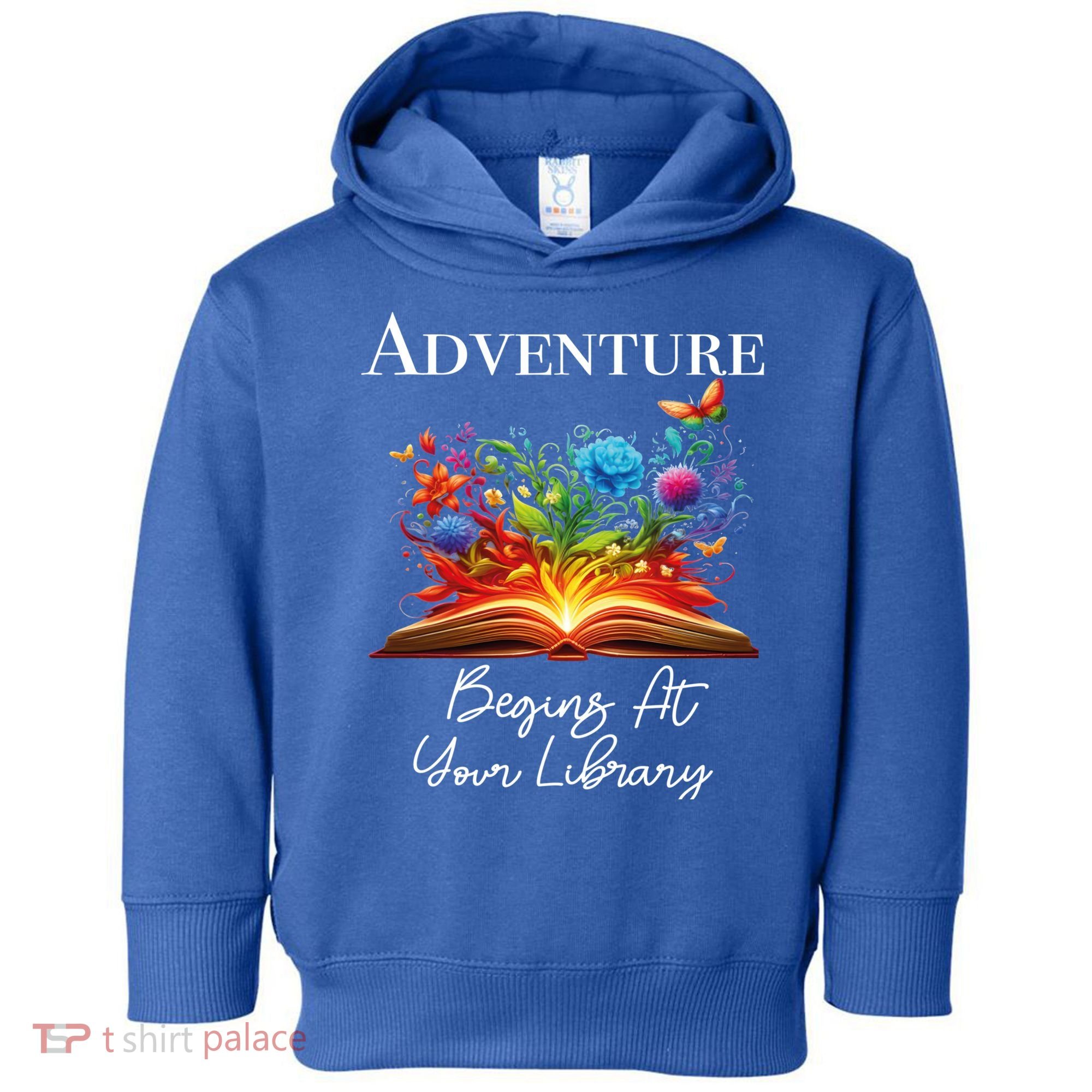 Adventure Begins At Your Library Summer Reading 2024 Flowers Cool Gift Toddler Hoodie