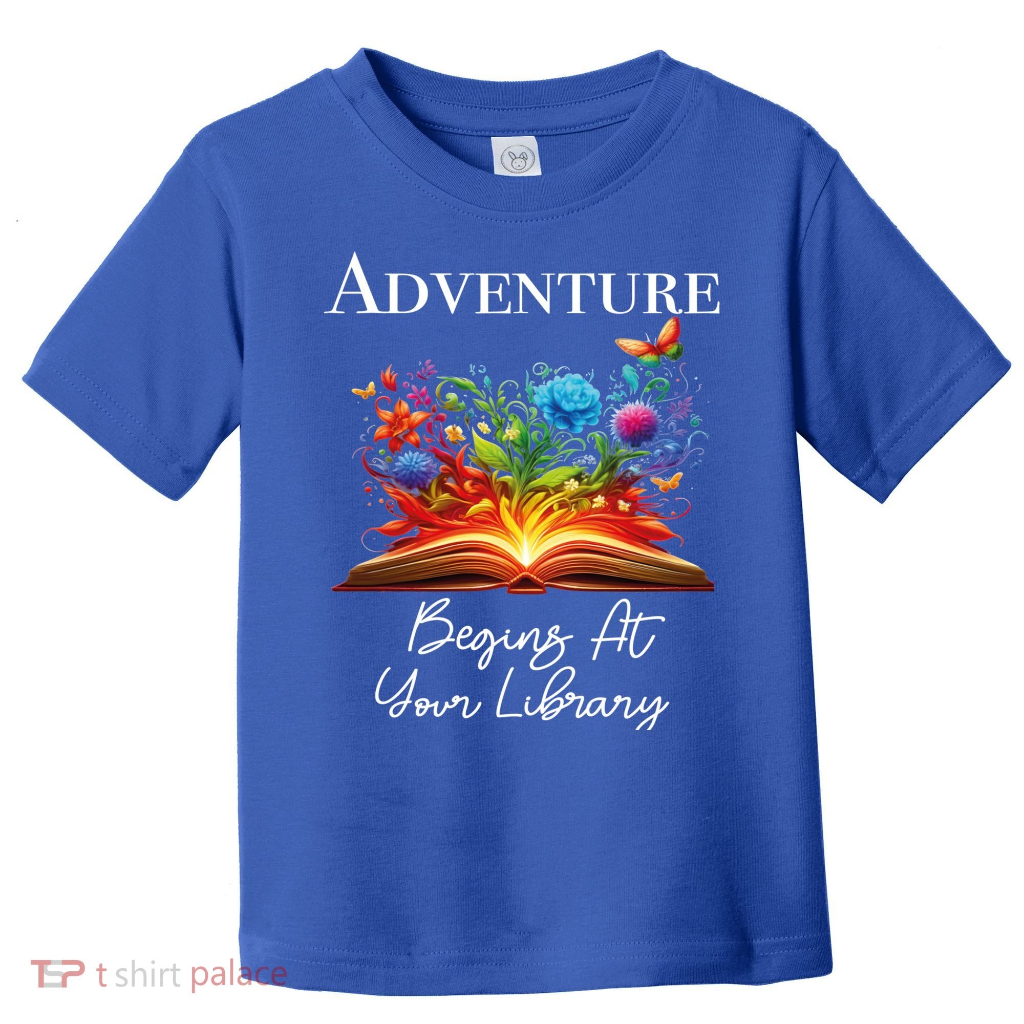 Adventure Begins At Your Library Summer Reading 2024 Flowers Cool Gift Toddler T-Shirt