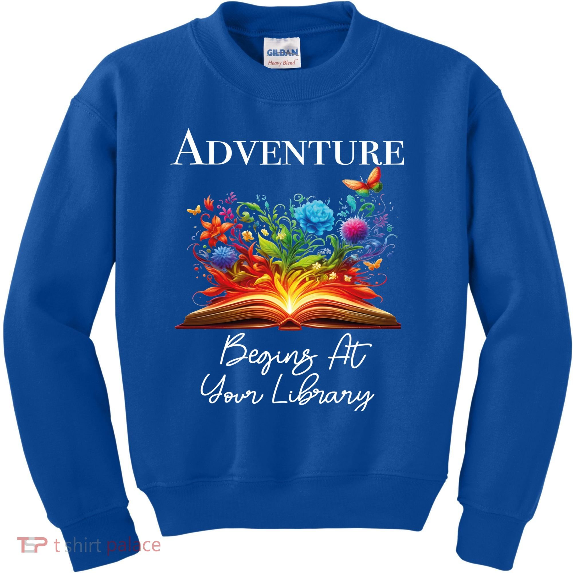 Adventure Begins At Your Library Summer Reading 2024 Flowers Cool Gift Kids Sweatshirt
