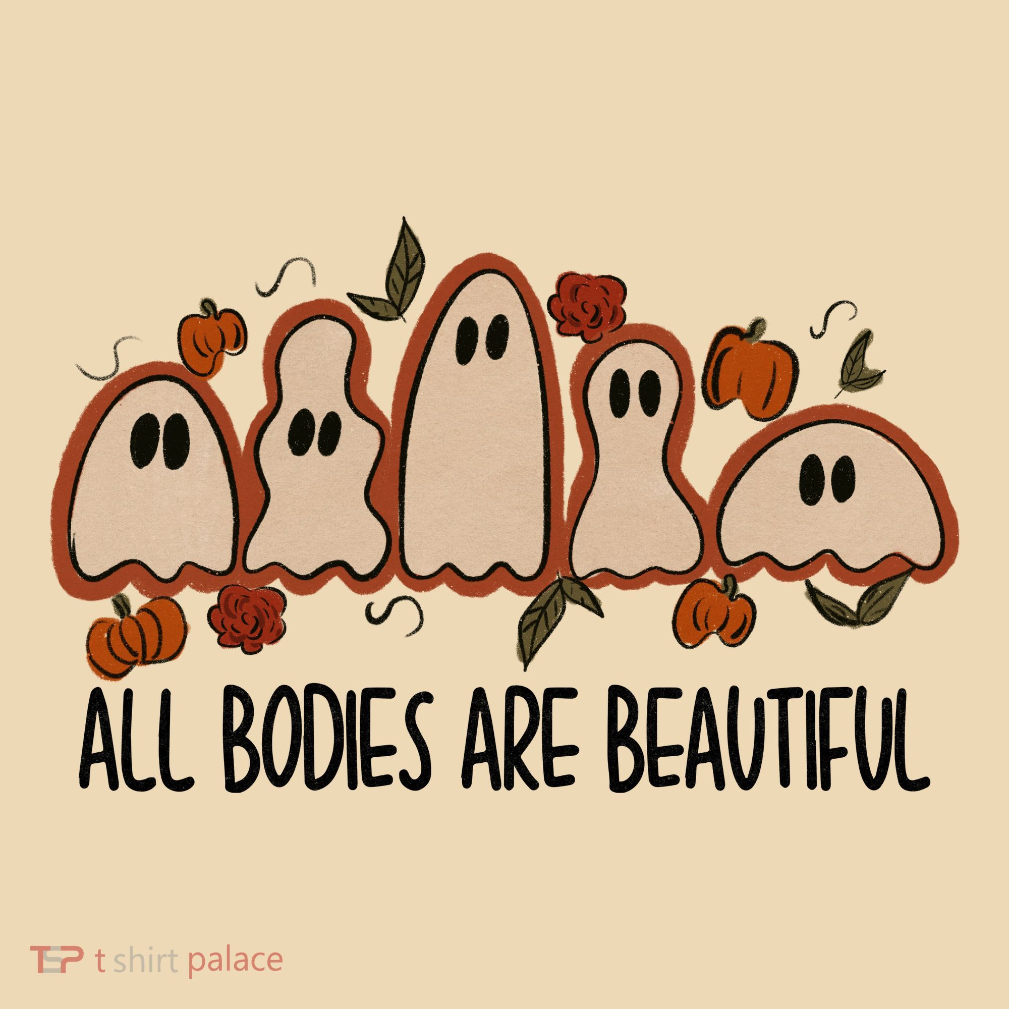 All Bodies Are Beautiful Halloween Funny Ghost Positive Tote Bag