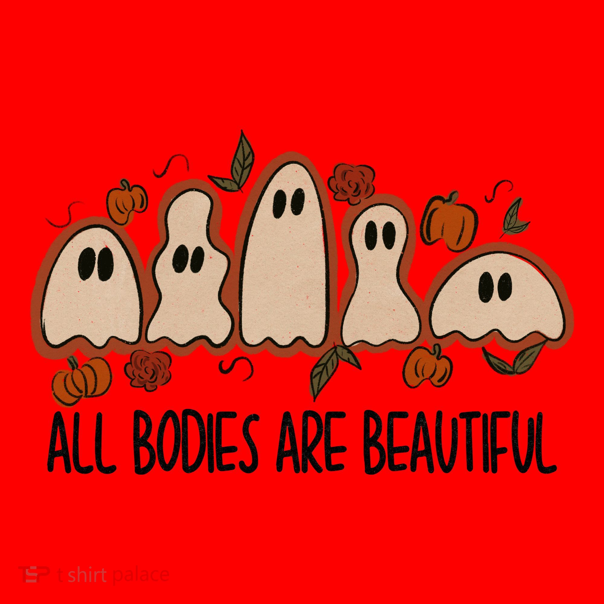 All Bodies Are Beautiful Halloween Funny Ghost Positive Santa Hat