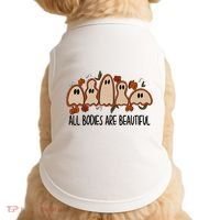 All Bodies Are Beautiful Halloween Funny Ghost Positive Doggie Tank thumb 0