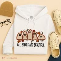 All Bodies Are Beautiful Halloween Funny Ghost Positive Hoodie thumb 4