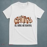 All Bodies Are Beautiful Halloween Funny Ghost Positive T-Shirt thumb 5
