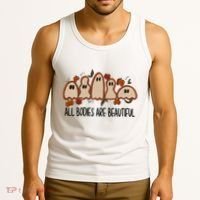 All Bodies Are Beautiful Halloween Funny Ghost Positive Tank Top thumb 3