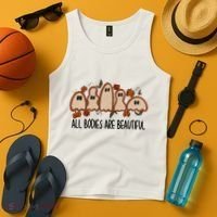 All Bodies Are Beautiful Halloween Funny Ghost Positive Tank Top thumb 4