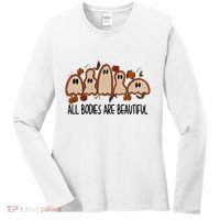 All Bodies Are Beautiful Halloween Funny Ghost Positive Women's Long Sleeve Shirt thumb 0