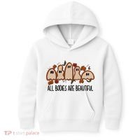 All Bodies Are Beautiful Halloween Funny Ghost Positive Kids Hoodie thumb 0