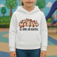 All Bodies Are Beautiful Halloween Funny Ghost Positive Kids Hoodie thumb 3