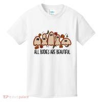 All Bodies Are Beautiful Halloween Funny Ghost Positive Kids T-Shirt thumb 0