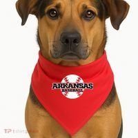 Arkansas Baseball USA-Made Doggie Bandana thumb 1