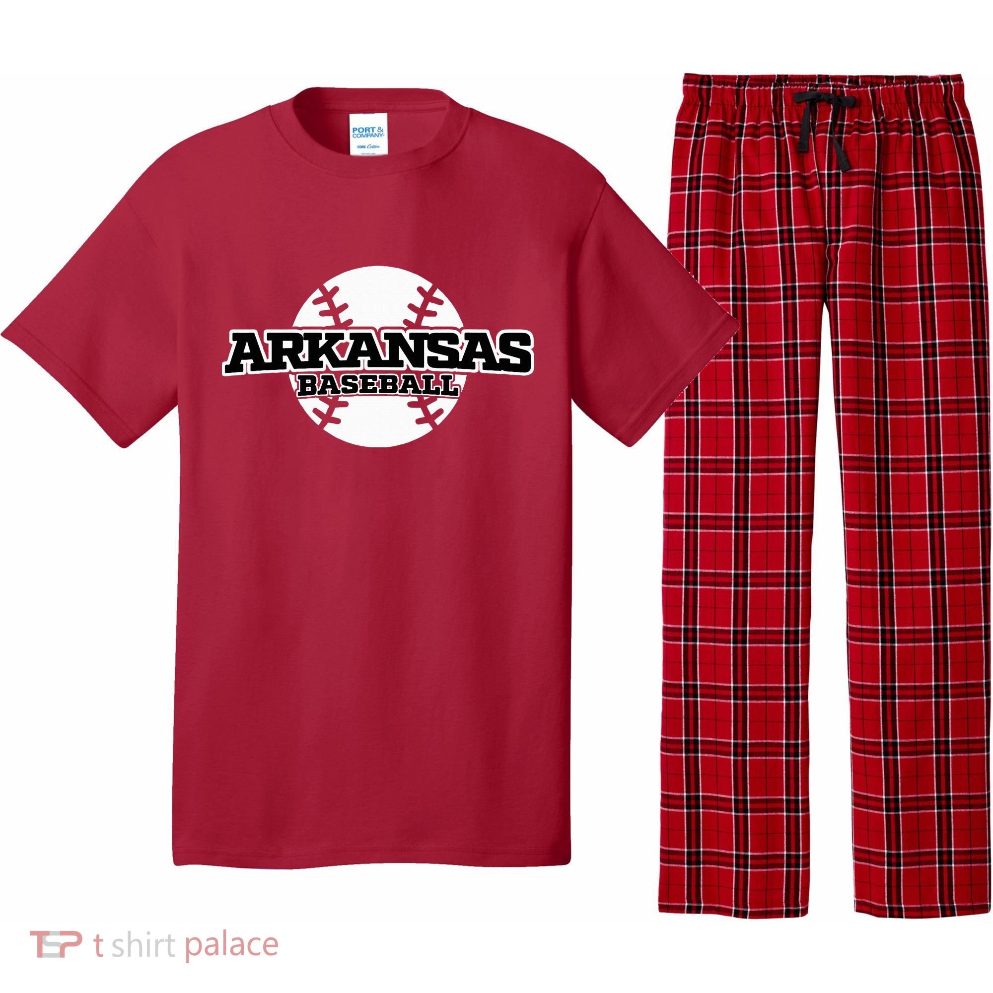 Arkansas Baseball Pajama Set