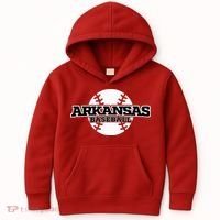 Arkansas Baseball Kids Hoodie thumb 0