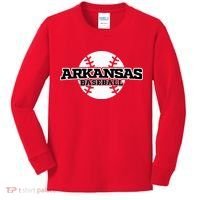 Arkansas Baseball Kids Long Sleeve Shirt thumb 0
