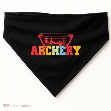 Archery Bow And Arrow Colorful Gift USA-Made Doggie Bandana
