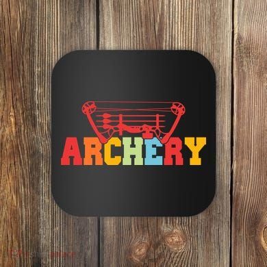 Archery Bow And Arrow Colorful Gift Coaster